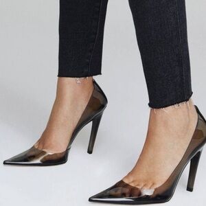 NEW Good American cinderella Pump In Light Smoke Size 9.5